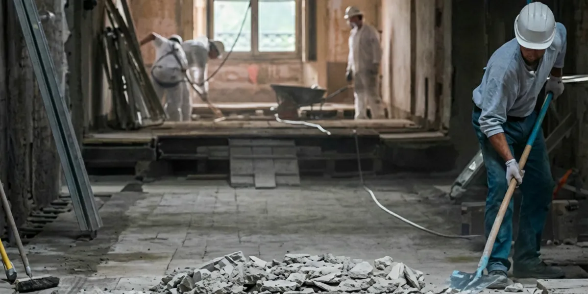 fire damage restoration professionals performing structural cleanup and restoration after a fire in Chandler, AZ