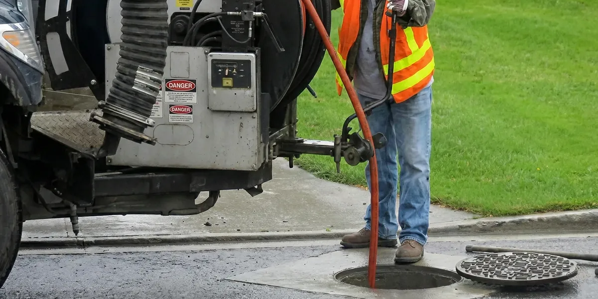 sewage clean up professionals using industrial equipment to remove contaminated wastewater in Chandler, AZ